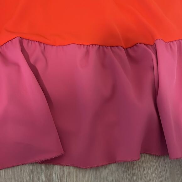 One shoulder dress Shein Size 2 XS New Pink and Mango Color two toned - Picture 2 of 4